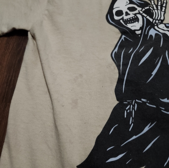 Last Call Co. No Worries Grim Reaper Tee Men's Size Small - Picture 6 of 7